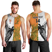 Custom Fiji And Australia Rugby Men Tank Top 2023 World Cup Aboriginal Mix Tapa Pattern LT14 - Polynesian Pride