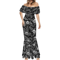 Hawaii Christmas Mermaid Dress Tropical Style With Coat Of Arms LT14 - Polynesian Pride