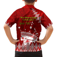 Personalised Tonga King Tupou I Day Family Matching Tank Maxi Dress and Hawaiian Shirt Tongan Ngatu Pattern With Crown LT14 - Polynesian Pride