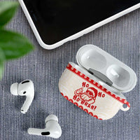 Red Mele Kalikimaka Hawaii AirPods Case Funny Ho Ho Ho Santa Shaka LT14 - Polynesian Pride