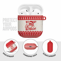 Red Mele Kalikimaka Hawaii AirPods Case Funny Ho Ho Ho Santa Shaka LT14 - Polynesian Pride