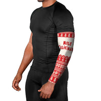 Red Mele Kalikimaka Hawaii Arm Sleeves Funny Ho Ho Ho Santa Shaka LT14 - Polynesian Pride