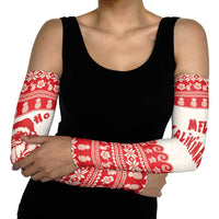 Red Mele Kalikimaka Hawaii Arm Sleeves Funny Ho Ho Ho Santa Shaka LT14 - Polynesian Pride