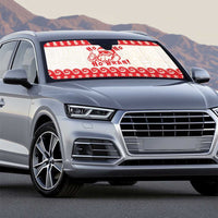 Red Mele Kalikimaka Hawaii Auto Sun Shade Funny Ho Ho Ho Santa Shaka - Polynesian Pride