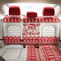 Red Mele Kalikimaka Hawaii Back Car Seat Cover Funny Ho Ho Ho Santa Shaka - Polynesian Pride