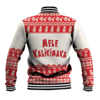 Red Mele Kalikimaka Hawaii Baseball Jacket Funny Ho Ho Ho Santa Shaka LT14 - Polynesian Pride