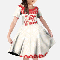 Red Mele Kalikimaka Hawaii Family Matching Mermaid Dress and Hawaiian Shirt Funny Ho Ho Ho Santa Shaka - Polynesian Pride