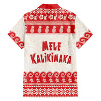 Red Mele Kalikimaka Hawaii Family Matching Mermaid Dress and Hawaiian Shirt Funny Ho Ho Ho Santa Shaka - Polynesian Pride