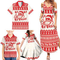 Red Mele Kalikimaka Hawaii Family Matching Summer Maxi Dress and Hawaiian Shirt Funny Ho Ho Ho Santa Shaka - Polynesian Pride