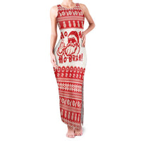 Red Mele Kalikimaka Hawaii Family Matching Tank Maxi Dress and Hawaiian Shirt Funny Ho Ho Ho Santa Shaka - Polynesian Pride