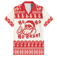 Red Mele Kalikimaka Hawaii Hawaiian Shirt Funny Ho Ho Ho Santa Shaka LT14 Red - Polynesian Pride