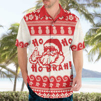 Red Mele Kalikimaka Hawaii Hawaiian Shirt Funny Ho Ho Ho Santa Shaka LT14 - Polynesian Pride