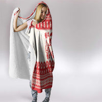 Red Mele Kalikimaka Hawaii Hooded Blanket Funny Ho Ho Ho Santa Shaka LT14 - Polynesian Pride