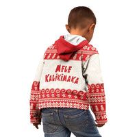 Red Mele Kalikimaka Hawaii Kid Hoodie Funny Ho Ho Ho Santa Shaka - Polynesian Pride