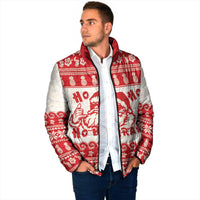 Red Mele Kalikimaka Hawaii Padded Jacket Funny Ho Ho Ho Santa Shaka LT14 - Polynesian Pride