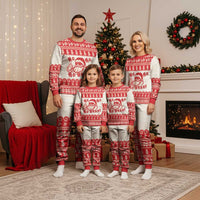 Red Mele Kalikimaka Hawaii Christmas Pajama Set Funny Ho Ho Ho Santa Shaka LT14 - Polynesian Pride