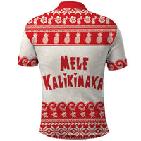 Red Mele Kalikimaka Hawaii Polo Shirt Funny Ho Ho Ho Santa Shaka LT14 - Polynesian Pride