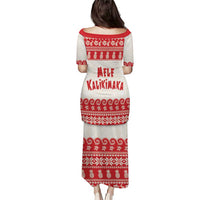 Red Mele Kalikimaka Hawaii Puletasi Funny Ho Ho Ho Santa Shaka LT14 - Polynesian Pride