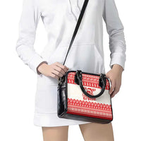 Red Mele Kalikimaka Hawaii Shoulder Handbag Funny Ho Ho Ho Santa Shaka LT14 - Polynesian Pride
