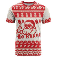 Red Mele Kalikimaka Hawaii T Shirt Funny Ho Ho Ho Santa Shaka LT14 Red - Polynesian Pride