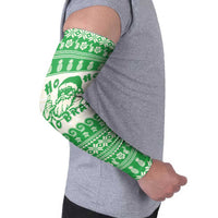 Green Mele Kalikimaka Hawaii Arm Sleeves Funny Ho Ho Ho Santa Shaka LT14 - Polynesian Pride