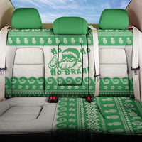 Green Mele Kalikimaka Hawaii Back Car Seat Cover Funny Ho Ho Ho Santa Shaka - Polynesian Pride