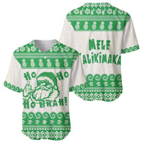Green Mele Kalikimaka Hawaii Baseball Jersey Funny Ho Ho Ho Santa Shaka - Polynesian Pride