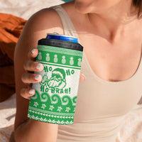 Green Mele Kalikimaka Hawaii 4 in 1 Can Cooler Tumbler Funny Ho Ho Ho Santa Shaka - Polynesian Pride