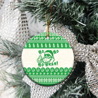 Green Mele Kalikimaka Hawaii Ceramic Ornament Funny Ho Ho Ho Santa Shaka LT14 - Polynesian Pride