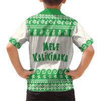 Green Mele Kalikimaka Hawaii Kid Hawaiian Shirt Funny Ho Ho Ho Santa Shaka LT14 - Polynesian Pride