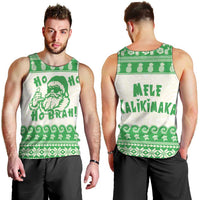 Green Mele Kalikimaka Hawaii Men Tank Top Funny Ho Ho Ho Santa Shaka LT14 - Polynesian Pride