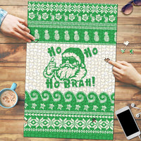 Green Mele Kalikimaka Hawaii Puzzle Funny Ho Ho Ho Santa Shaka LT14 Green - Polynesian Pride
