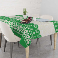 Green Mele Kalikimaka Hawaii Tablecloth Funny Ho Ho Ho Santa Shaka LT14 - Polynesian Pride