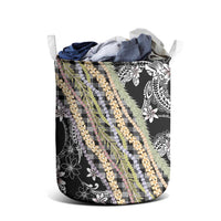 Black Palaka Hawaii Leis Laundry Basket Hawaiian-plaid Elegant Tropical Vibes LT14 - Polynesian Pride