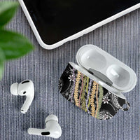 Black Palaka Hawaii Leis AirPods Case Hawaiian-plaid Elegant Tropical Vibes LT14 - Polynesian Pride