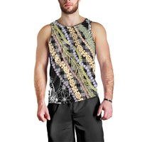 Black Palaka Hawaii Leis Men Tank Top Hawaiian-plaid Elegant Tropical Vibes LT14 - Polynesian Pride