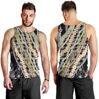 Black Palaka Hawaii Leis Men Tank Top Hawaiian-plaid Elegant Tropical Vibes LT14 - Polynesian Pride
