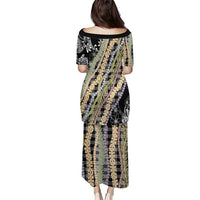 Black Palaka Hawaii Leis Puletasi Hawaiian-plaid Elegant Tropical Vibes LT14 - Polynesian Pride