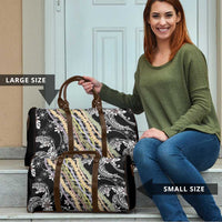 Black Palaka Hawaii Leis Travel Bag Hawaiian-plaid Elegant Tropical Vibes LT14 - Polynesian Pride