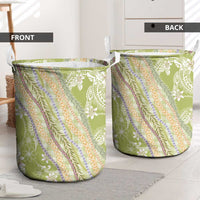 Green Palaka Hawaii Leis Laundry Basket Hawaiian-plaid Elegant Tropical Vibes LT14 - Polynesian Pride