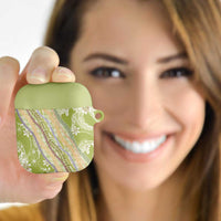 Green Palaka Hawaii Leis AirPods Case Hawaiian-plaid Elegant Tropical Vibes LT14 - Polynesian Pride