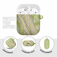 Green Palaka Hawaii Leis AirPods Case Hawaiian-plaid Elegant Tropical Vibes LT14 - Polynesian Pride