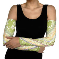 Green Palaka Hawaii Leis Arm Sleeves Hawaiian-plaid Elegant Tropical Vibes LT14 - Polynesian Pride
