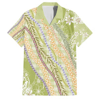 Green Palaka Hawaii Leis Family Matching Puletasi and Hawaiian Shirt Hawaiian-plaid Elegant Tropical Vibes - Polynesian Pride