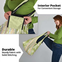Green Palaka Hawaii Leis Grocery Bag Hawaiian-plaid Elegant Tropical Vibes LT14 - Polynesian Pride