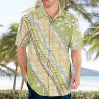 Green Palaka Hawaii Leis Hawaiian Shirt Hawaiian-plaid Elegant Tropical Vibes - Polynesian Pride