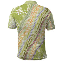 Green Palaka Hawaii Leis Polo Shirt Hawaiian-plaid Elegant Tropical Vibes LT14 - Polynesian Pride