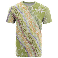 Green Palaka Hawaii Leis T Shirt Hawaiian-plaid Elegant Tropical Vibes LT14 Green - Polynesian Pride