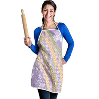 Purple Palaka Hawaii Leis Apron Hawaiian-plaid Elegant Tropical Vibes - Polynesian Pride