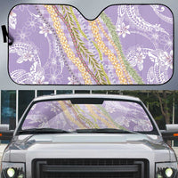 Purple Palaka Hawaii Leis Auto Sun Shade Hawaiian-plaid Elegant Tropical Vibes - Polynesian Pride
